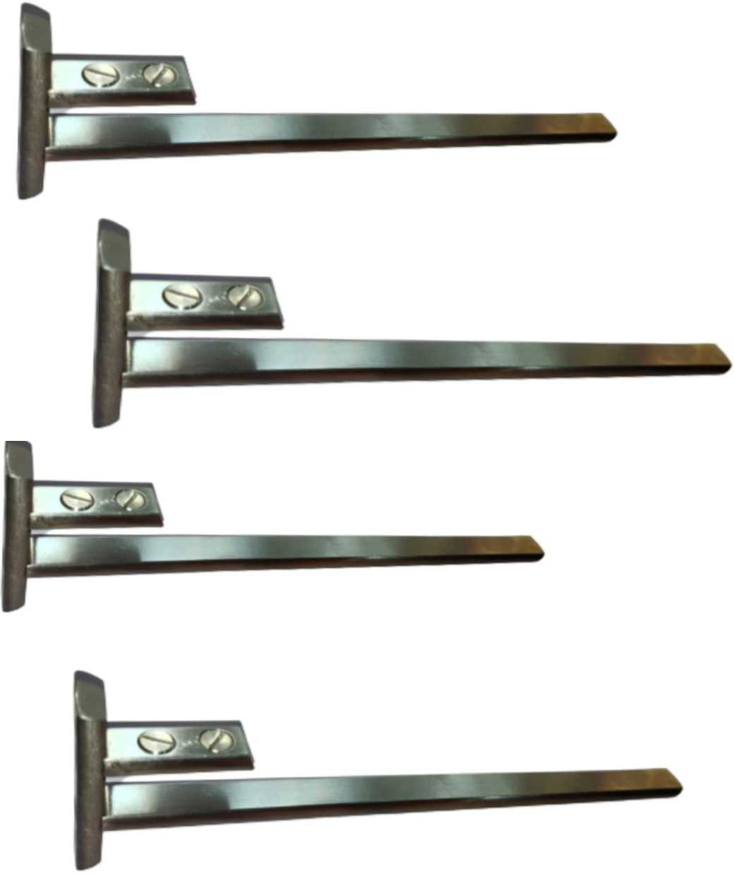 riseom 8'' F-Bracket for 8 mm Glass Pack of 4 Pcs 8'' X 8 mm Shelf Bracket image 1