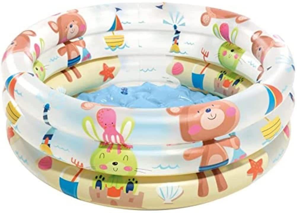 Baby Bath tub for Kids 0 to 2 Year Without air Pump,Cartoon Print Baby Bath tub