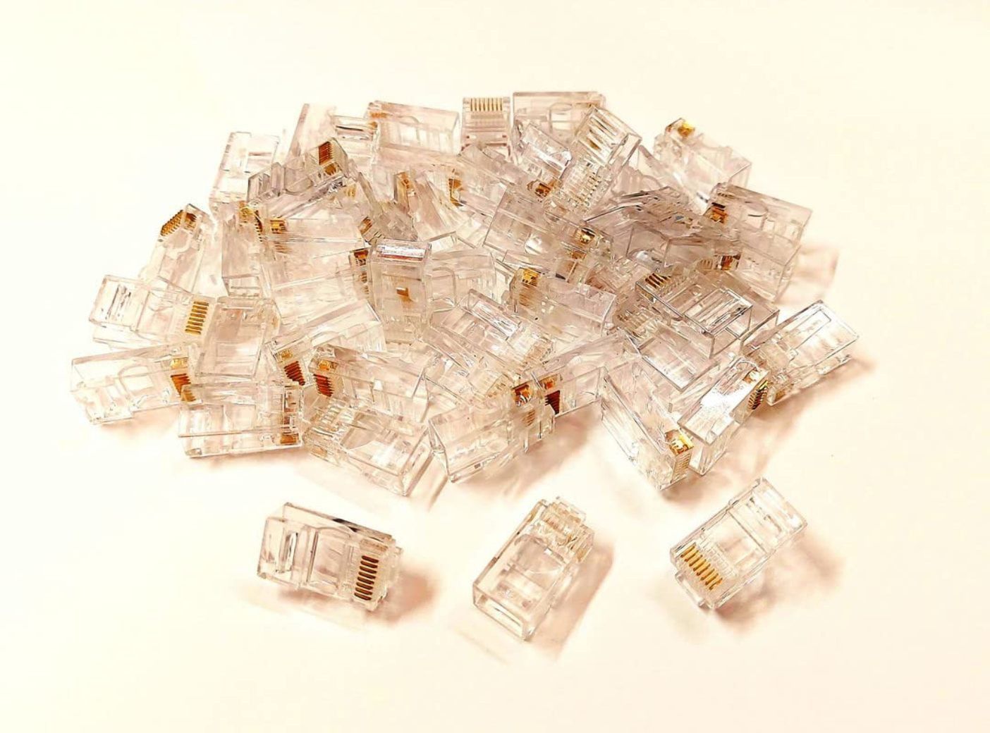ERHIndia (Pack of 50) RJ45 Cat6 Pass Through Connectors Modular Plug for Solid Lan Adapter-picture-46