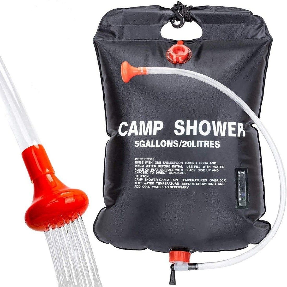 20ltr Camping Hiking Outdoor Shower Bathing Water Bag ( 1 pcs ) Solar Powered Portable Shower