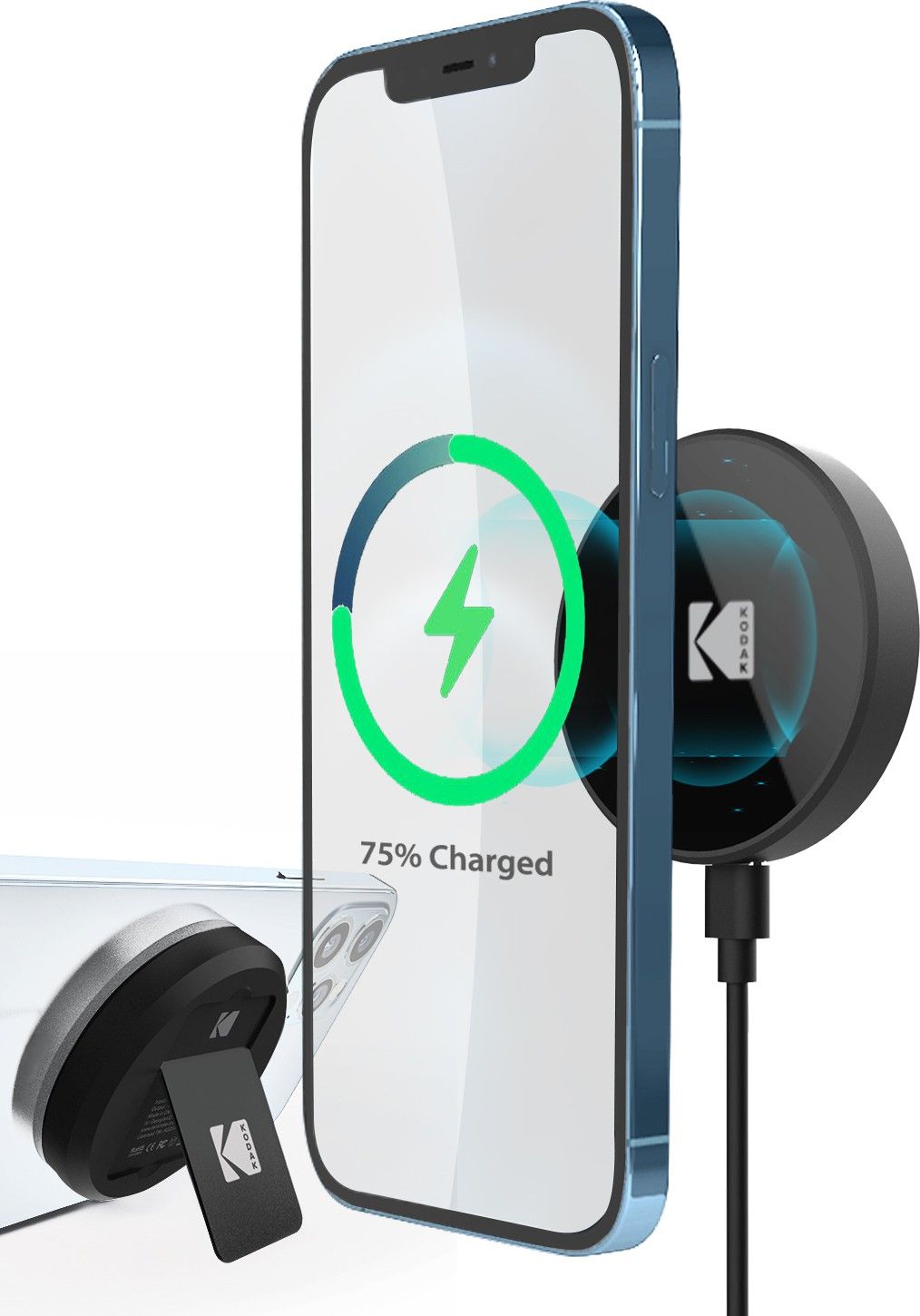 KODAK KD40001 15W Mag-Safe Compatible Wireless Charger, Magnetic Charging Pad-picture-22