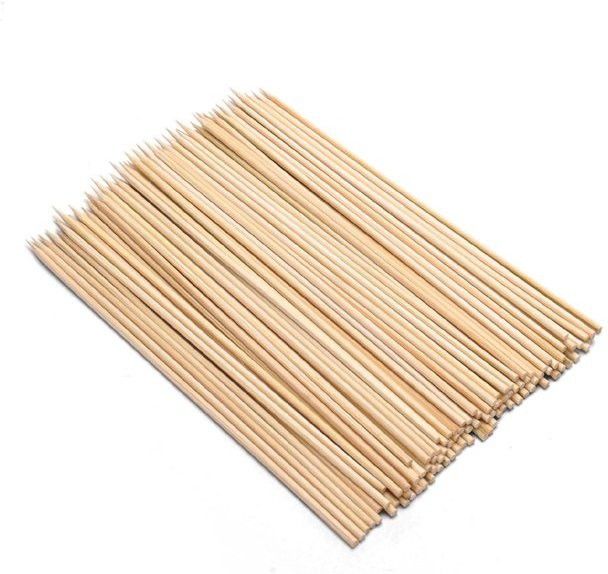 noble foods Wooden Bamboo Wood Skewer BBQ Sticks (10 inch), (50 pcs/ Sticks) Disposable Wooden Dessert Fork, Fruit Fork, Roast Fork, Salad Fork-picture-28