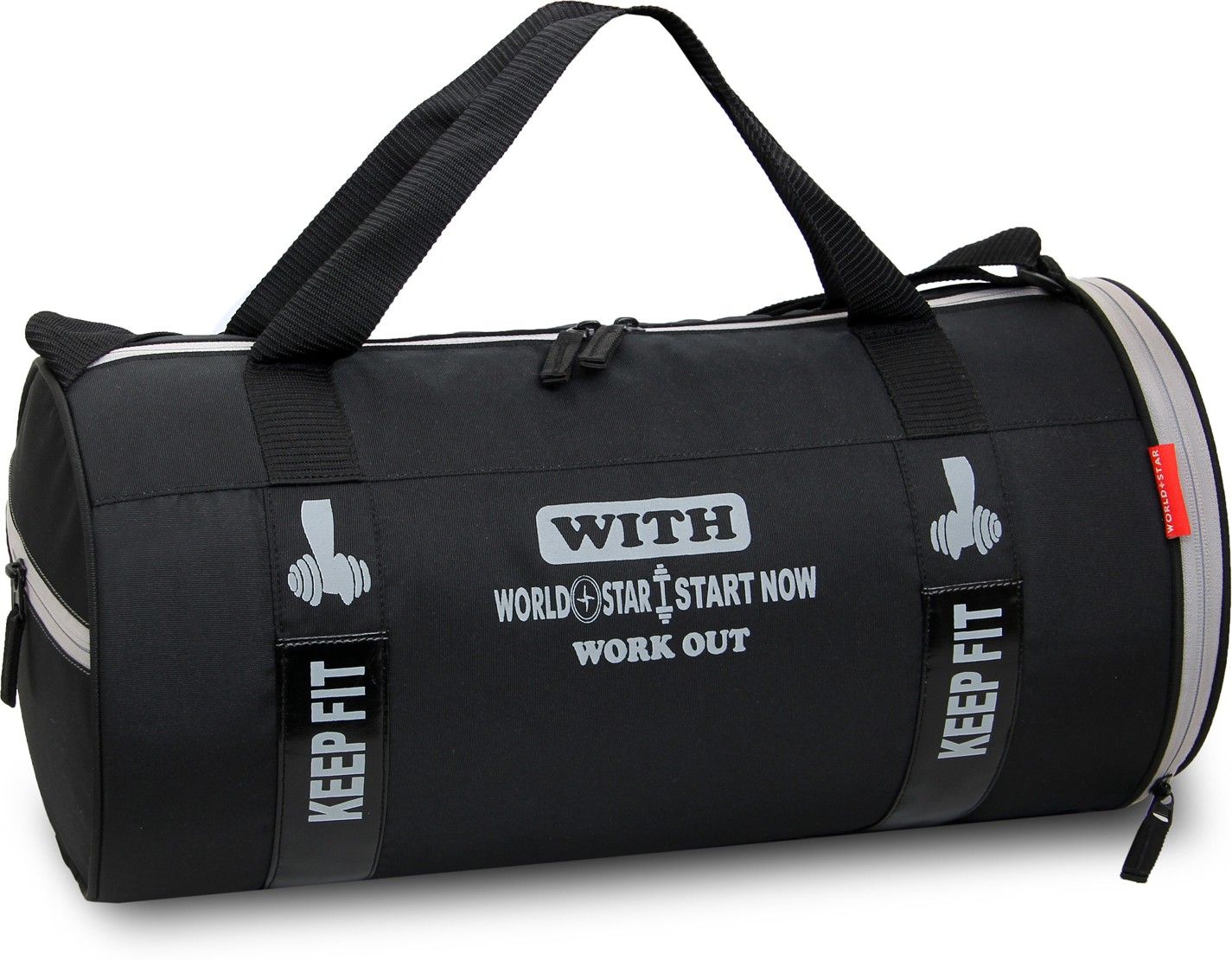 4 L Hand Duffel Bag - Men & Women black Sports Duffel with Shoe Compartment & Detachable Belt - Black - Regular Capacity-image-29