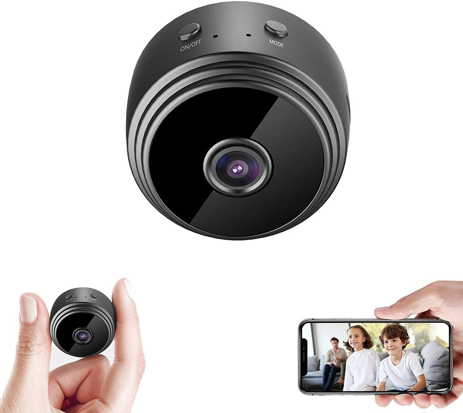 Bzrqx Mini MINI Wireless WiFi HD 1080P Portable Home Security WITH NIGHT VISION IN FULL HD Sports and Action Camera-picture-35