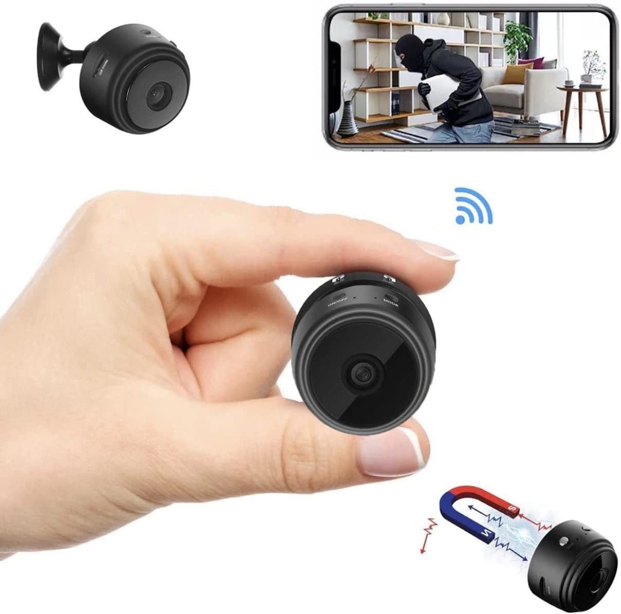 Bzrqx Mini Mini WiFi Hidden Cameras,Wireless Spy Cameras with Audio and Video Live Feed Sports and Action Camera-image-21