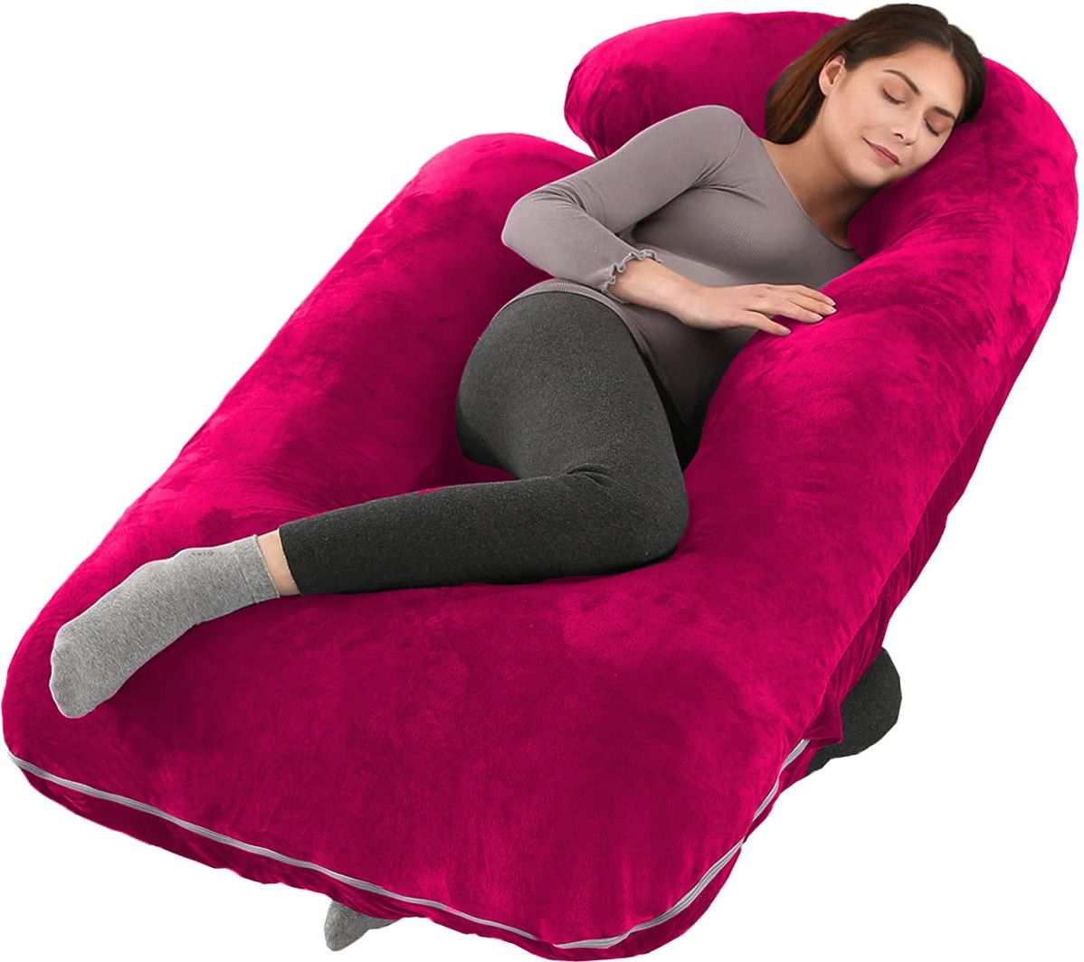 wild mint Premium Lyte Microfibre Solid Pregnancy Pillow Pack of 1-picture-24