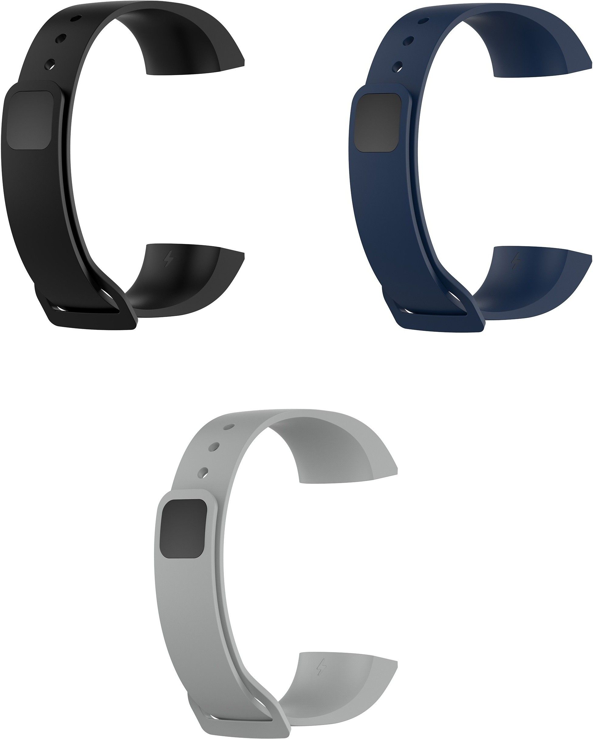 AUDICE Combo of 3 PCS Silicone Wrist Replacement Strap for Mi Band 4C /Redmi 4C Watch Smart Band Strap-image-46