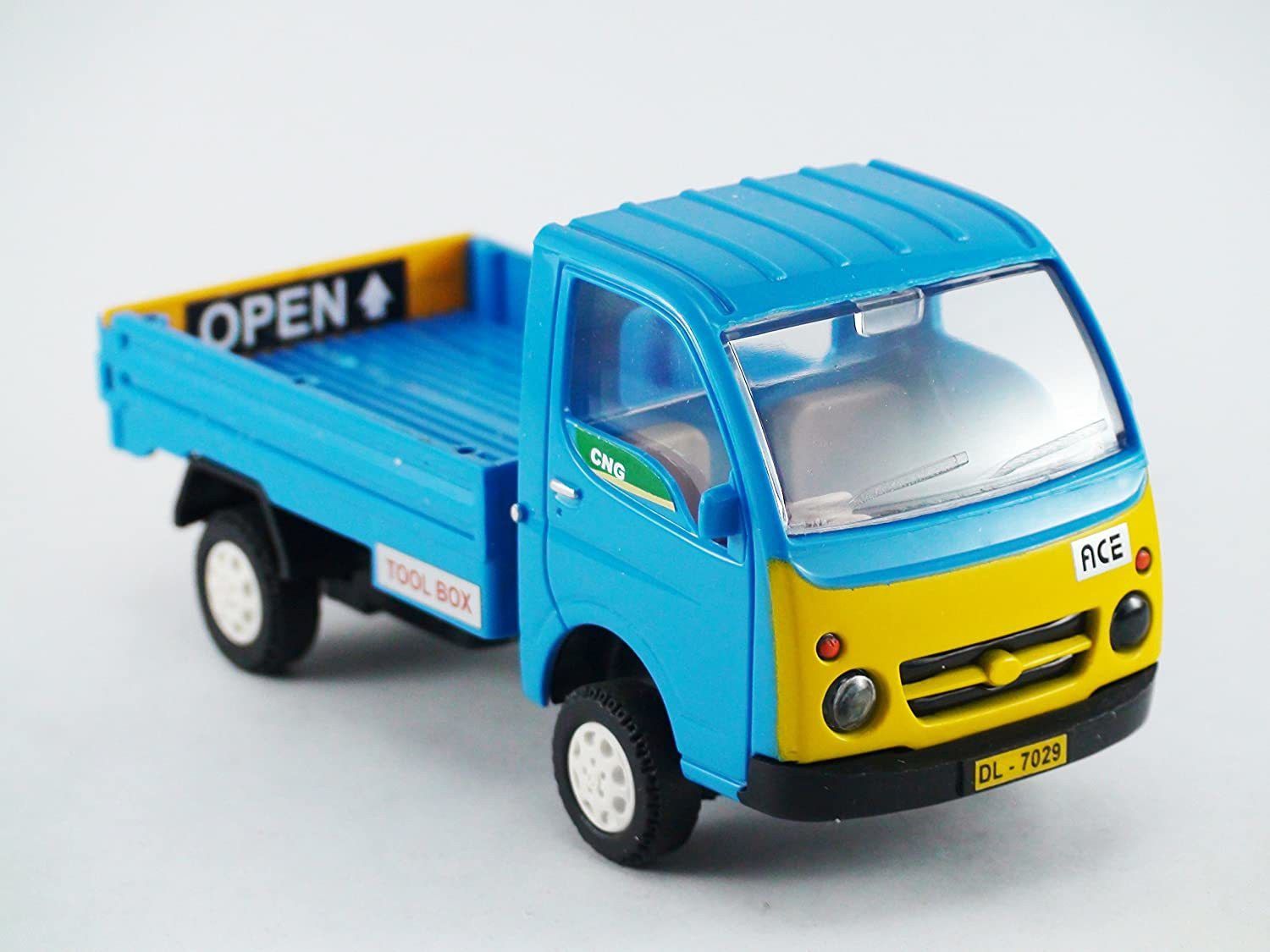 CNG Cargo Truck Vehicles, Tail Gate Openable Pull Toy Pack 1-Blue-image-46