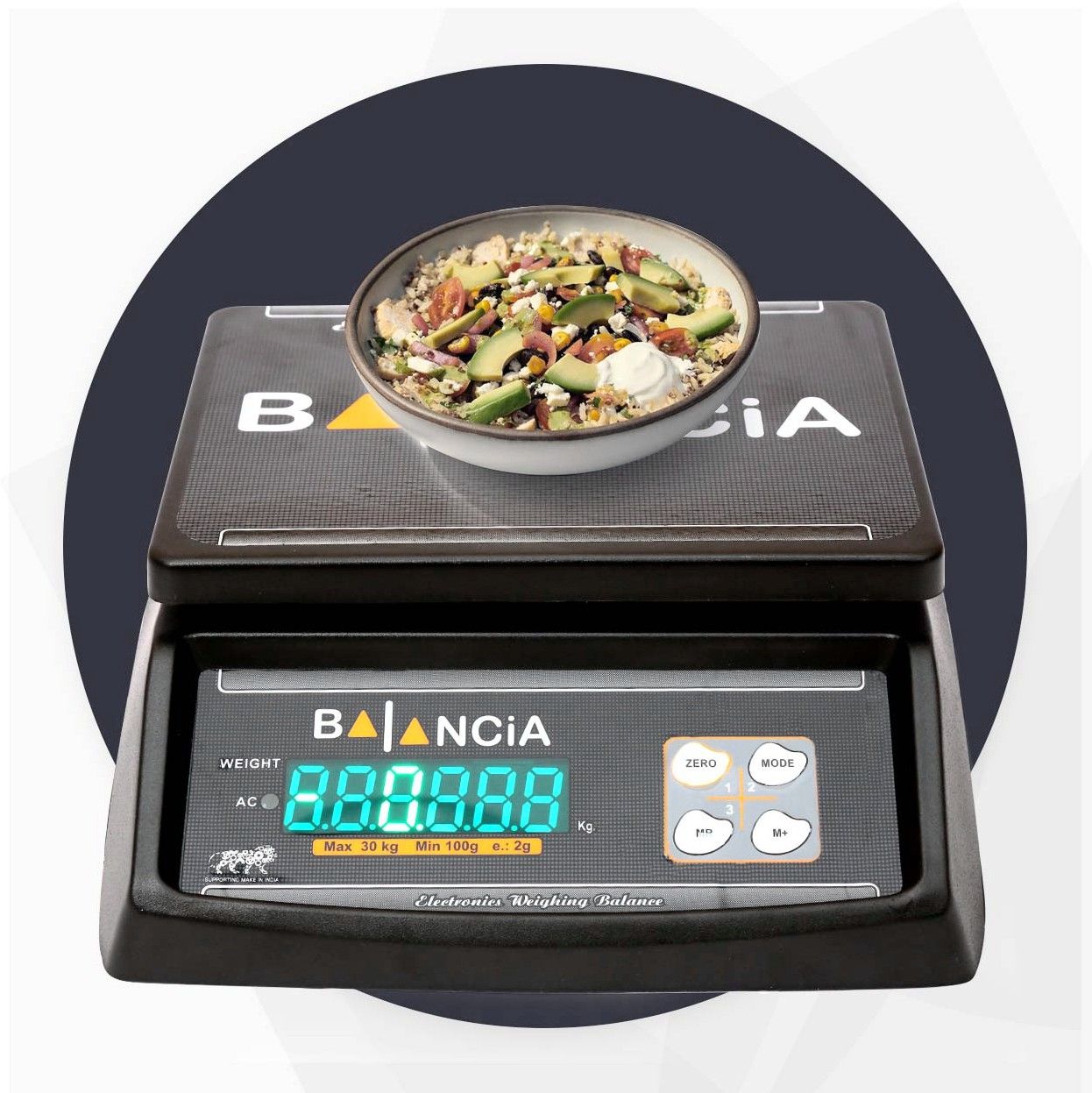 Glancing Balancia 30kg Double Display High Quality Weight Machine For Kitchen/Shop With Power Adapter Weighing Scale-image-6