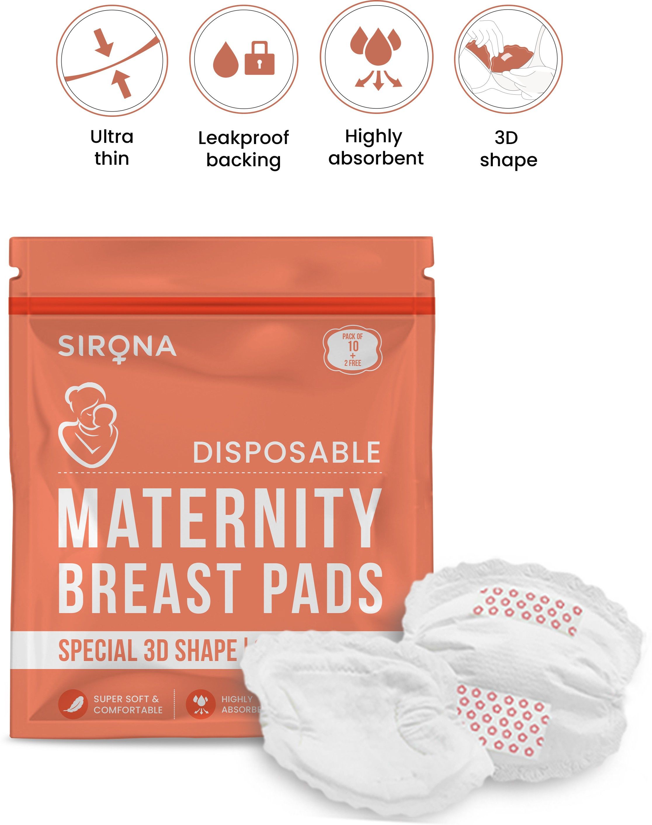 Super Soft & Comfortable Disposable Maternity and Nursing Breast Pad