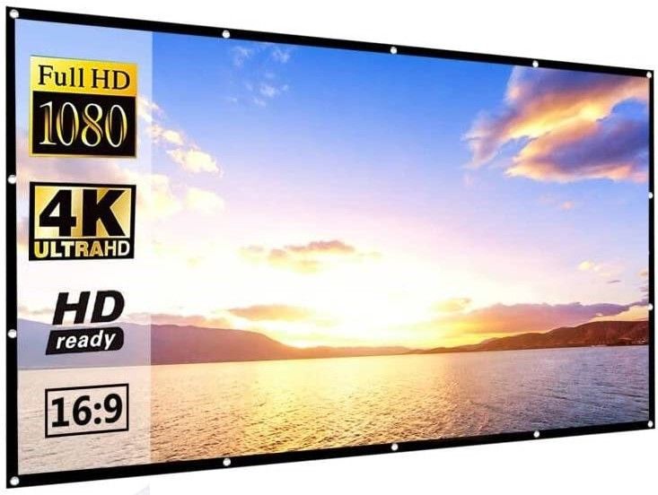 royality 73 inch 16:9 HD Projector Screen, Anti-Crease Foldable Portable, white matt Projector Screen (Width 64 cm x 36 cm Height)-image-49