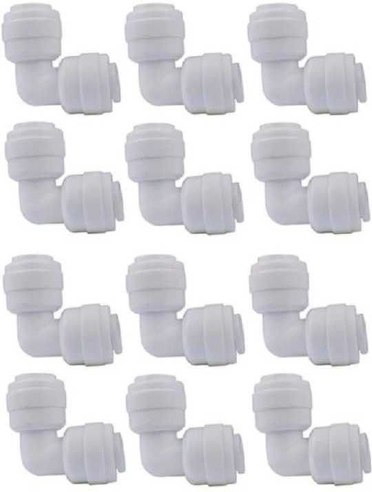 CM Elbows Connectors Two Side 1/4 inch push fit (pack of 12) Tap Mount Water Filter-image-19