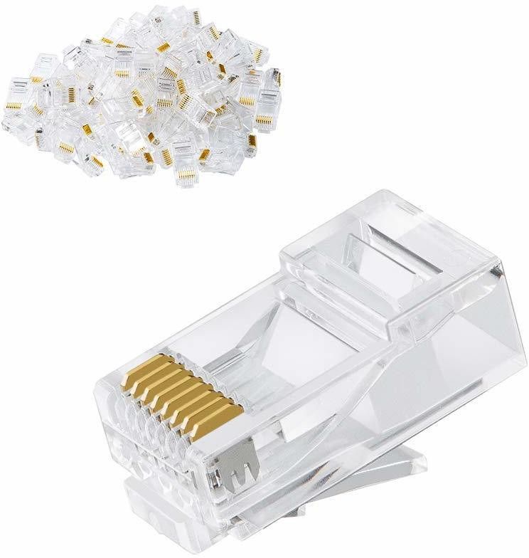 BIGGEAR 200pcs Cat6 / Cat5e RJ45 Connector, Ethernet Cable Crimp Connectors Network Interface Card-picture-42