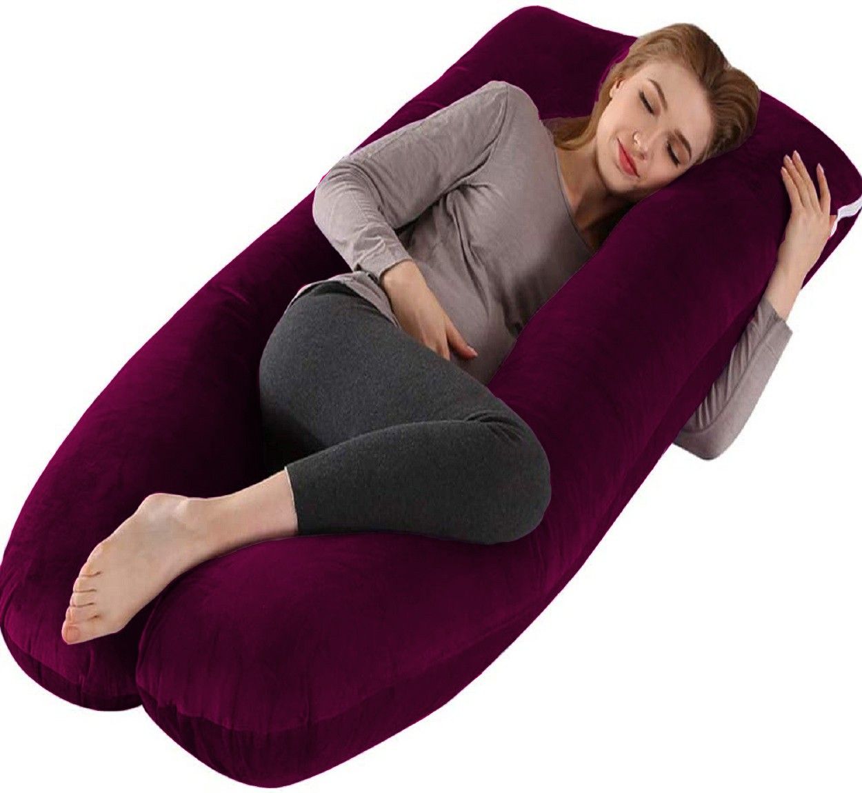 wild mint Microfibre Solid Pregnancy Pillow Pack of 1-picture-39