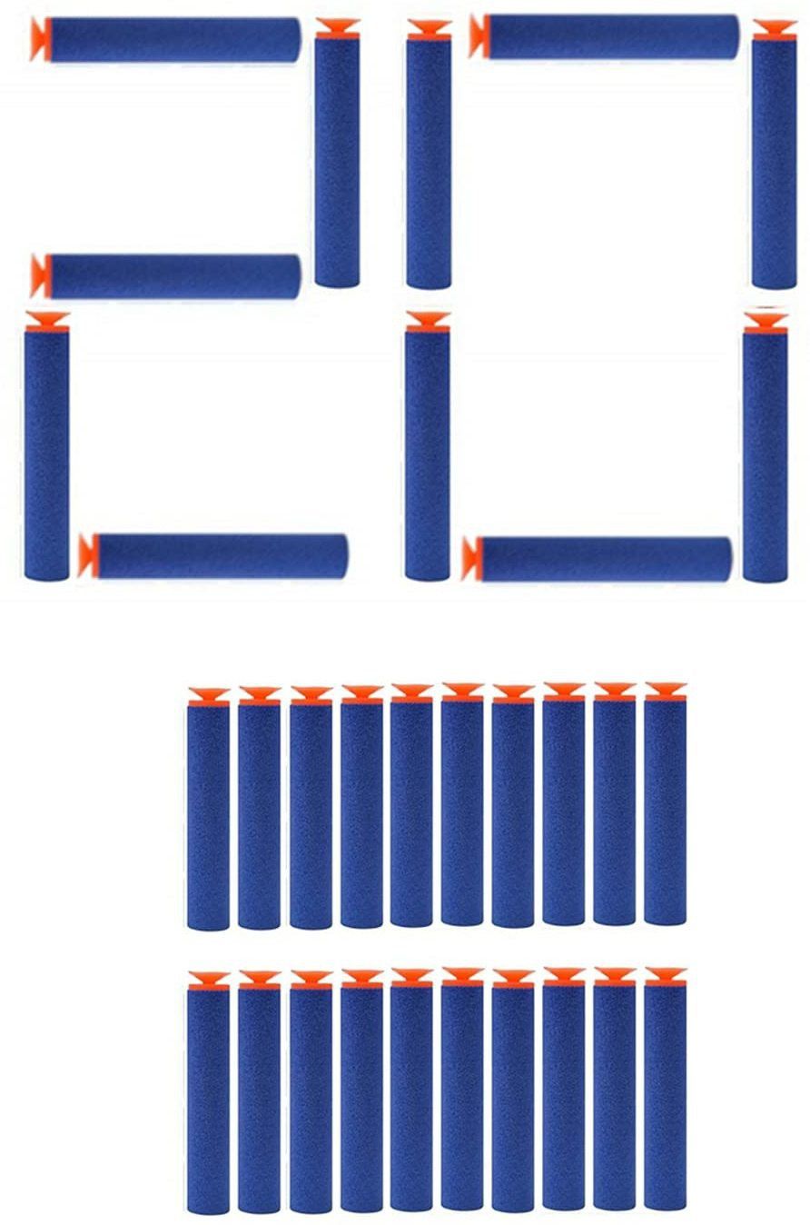 Soft Foam Dart for Nerf Refill Sticky Head Darts for N-Stike Elite _Pack 20 Pis Soft Tip Dart