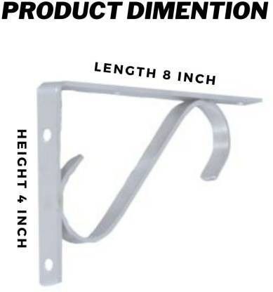 hinglaj 8 Inch Decorative Shelf Brackets 20.32cm*10.16 cm Shelf Bracket-picture-23