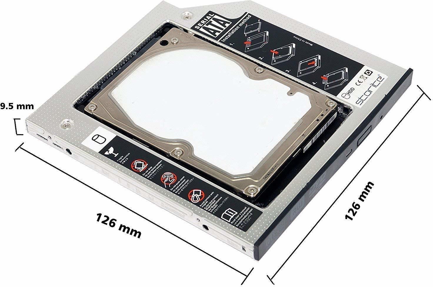 TERABYTE Bay 2nd Hard Drive Caddy, 9.5 mm CD/DVD Drive Slot for SSD and HDD Your Laptop 2.5 inch Internal Hard Drive Enclosure/HDD Caddy-image-22
