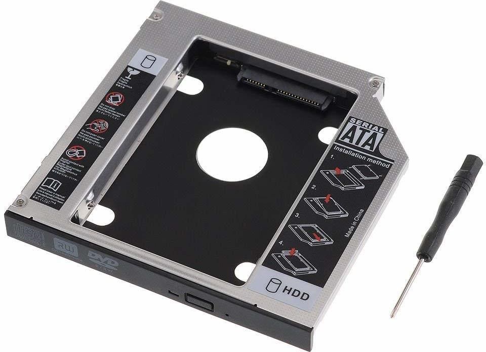 Generix Bay 2nd Hard Drive Caddy, 9.5 mm CD/DVD Drive Slot for SSD and HDD Your Laptop 2.5 inch Internal Hard Drive Enclosure/HDD Caddy-image-20