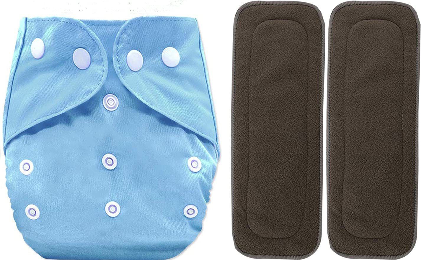 baby hashtag Cloth Nappy with 2 Insert 5 Layer (Sky Blue)-picture-13