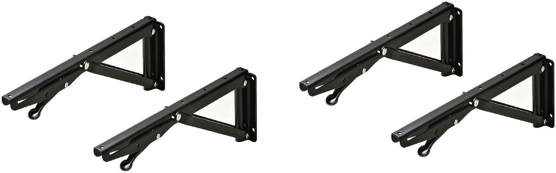 FOLD BKT MS, Down Table or fold Down Racks (Brown,Size:-12",300MM, 4Pcs of 2Set) 20,10,10 Shelf Bracket-image-25