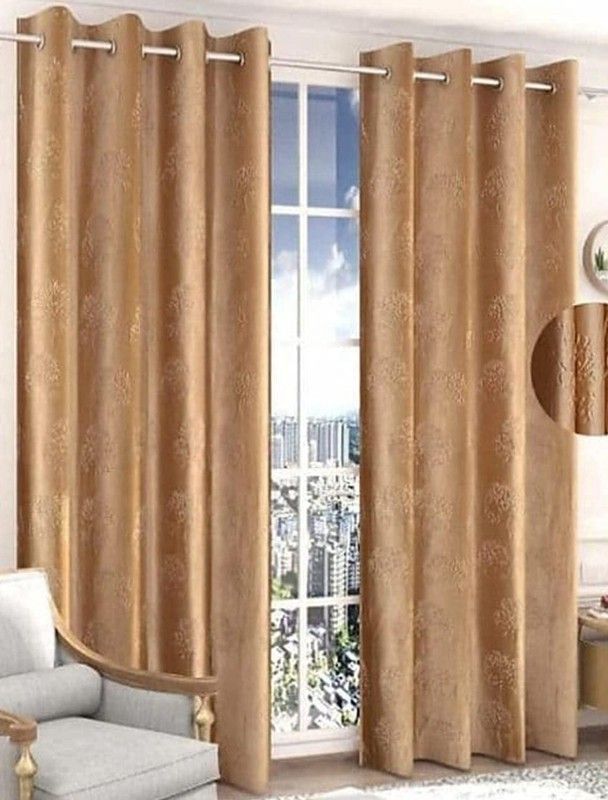 quibble 213 cm (7 ft) Polyester Semi Transparent Door Curtain (Pack Of 2)-picture-24