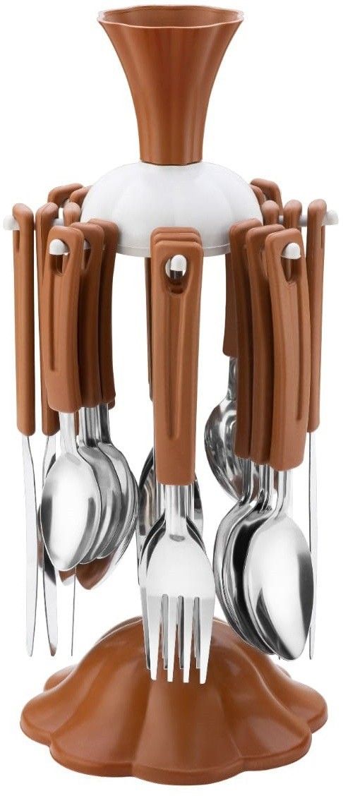 Brown Set Brass Cutlery Set-image-39