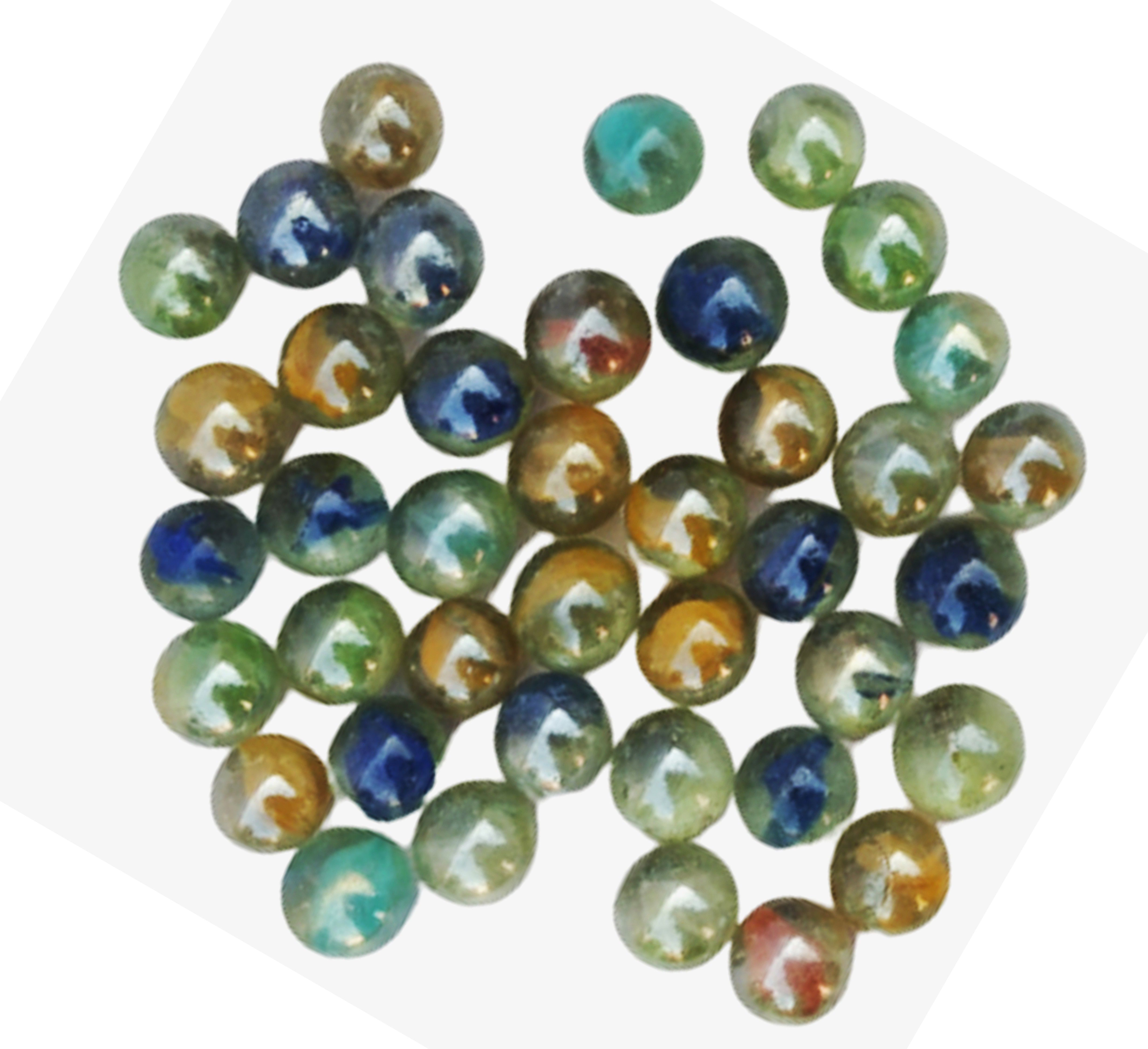 40 Pcs Kanche Multicolor Glass Marble Ball 40 Pieces