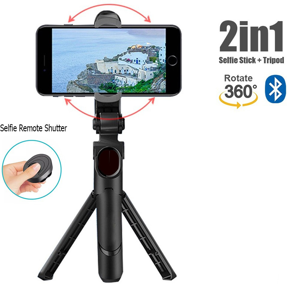SOJUBA 3in1 Stand BT Selfie Stick With BT Remote Video Stand in Gimbal Stabilizer Tripod, Tripod Clamp, Tripod Kit, Monopod, Monopod Kit, Tripod Ball Head, Tripod Bracket image 1