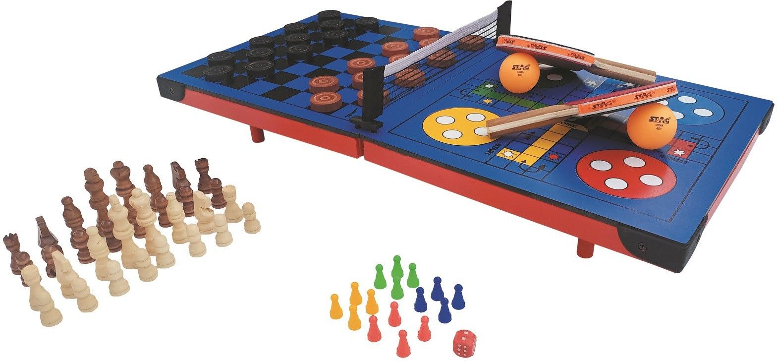 SUPER MINI 4-IN-1 Stationary Indoor Table Tennis Table-image-45