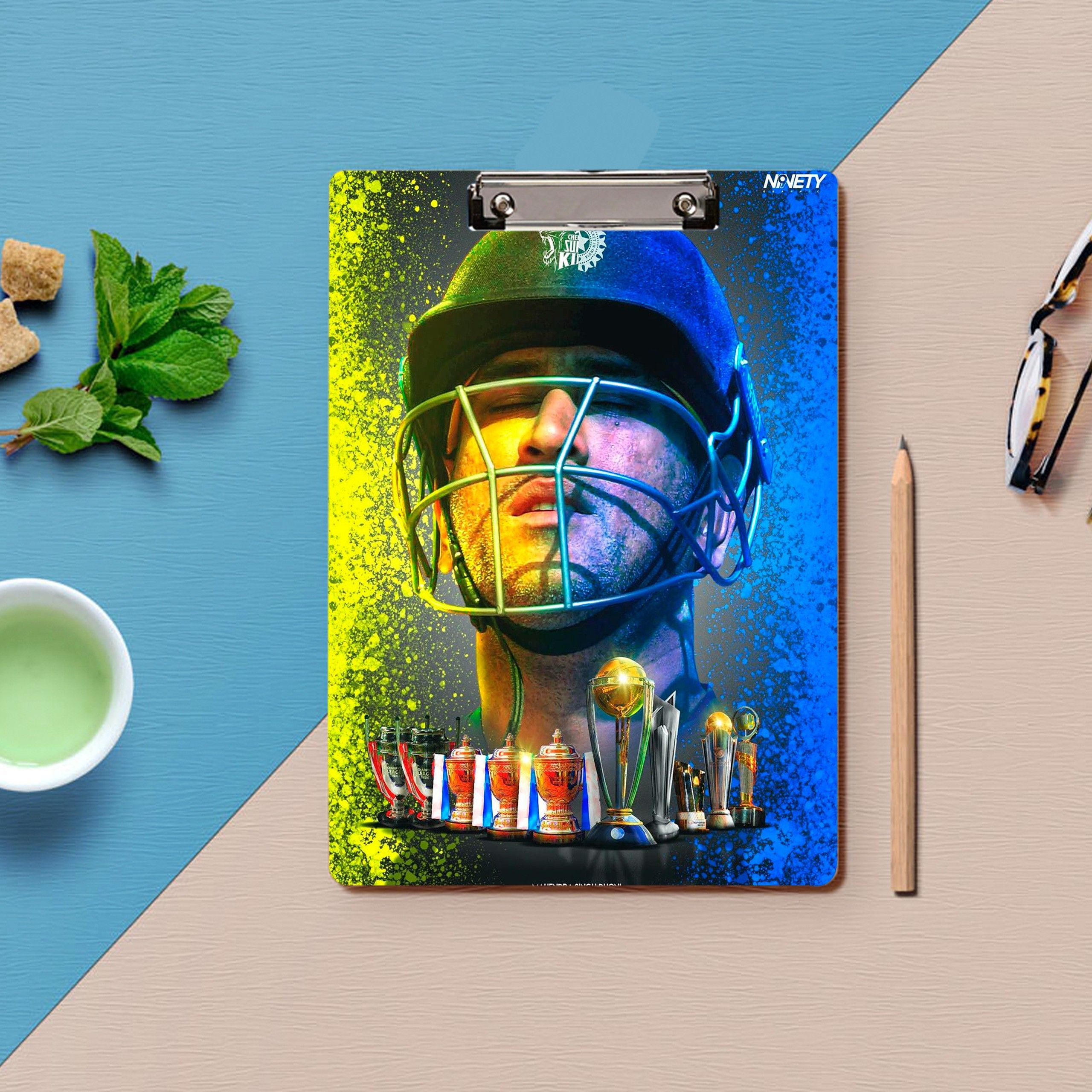 Ms Dhoni digital Reprint Clipboard Exam Pad (14x9.5 Inches) Premium Quality-image-14