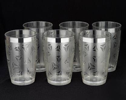 (Pack of 6) 100% Unbreakable Prism Pattern Water Juice Drinking Glass Set Of 6 Glass Set Water/Juice Glass-image-3