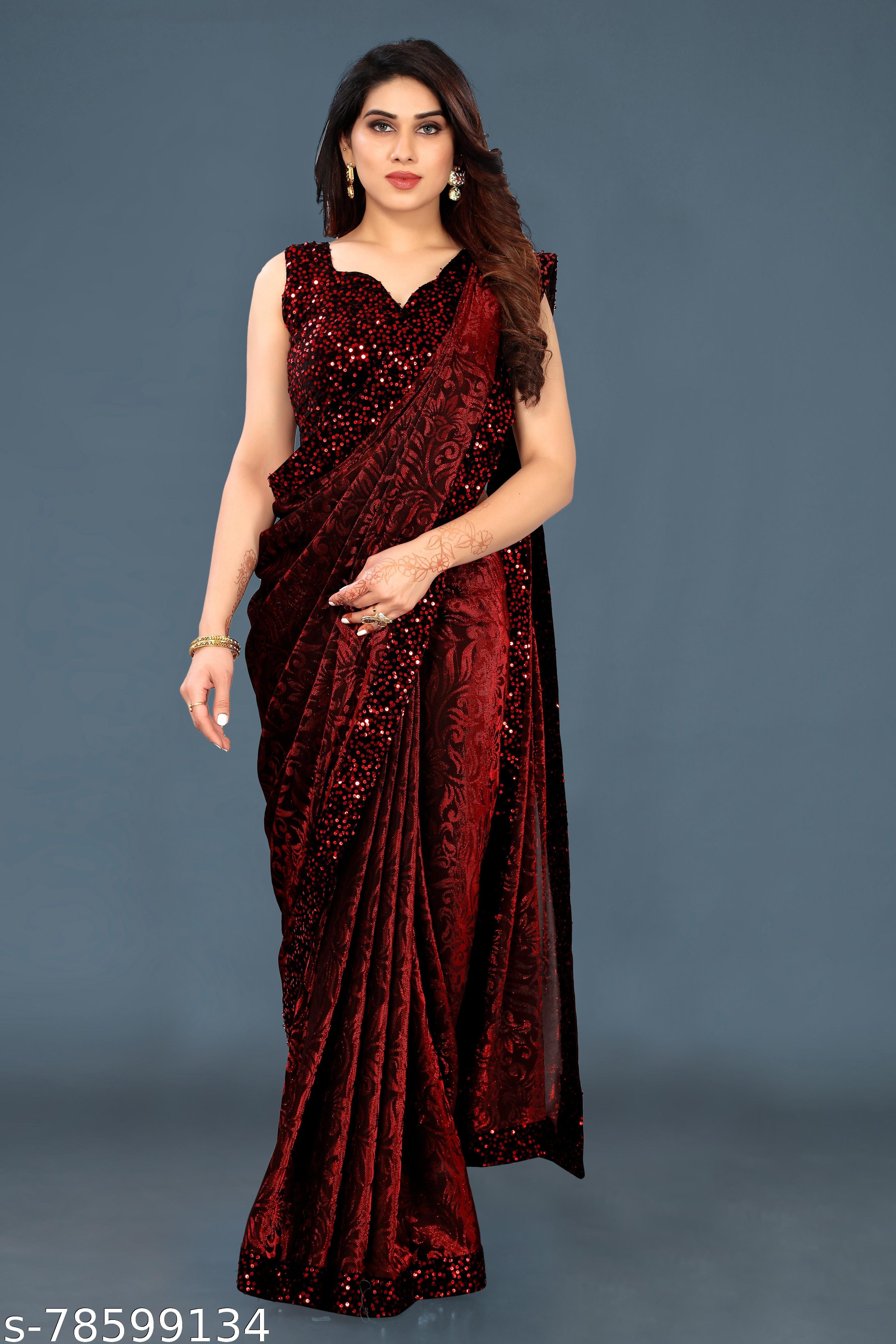marutii creation Woven Bollywood Lycra Blend Saree-picture-26