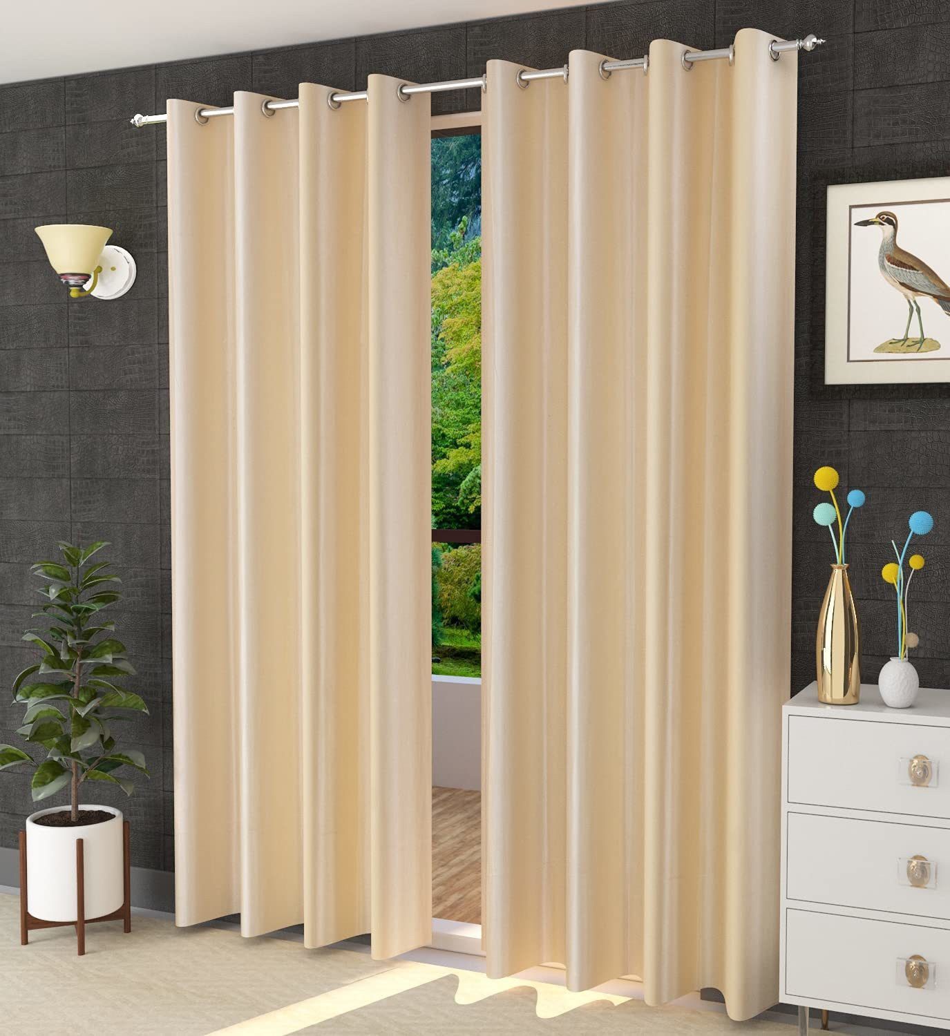 152 cm (5 ft) Polyester Room Darkening Window Curtain (Pack Of 2)-image-38