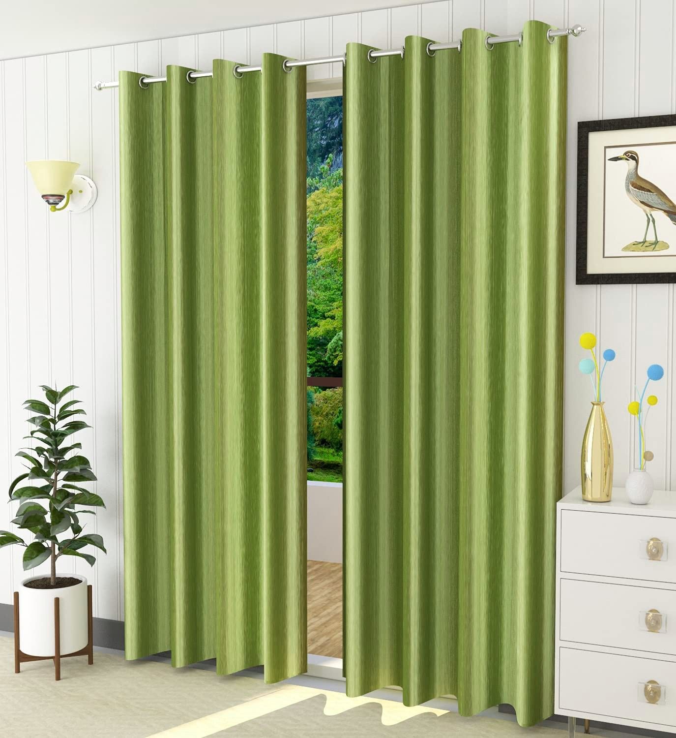 152 cm (5 ft) Polyester Room Darkening Window Curtain (Pack Of 2)-image-49
