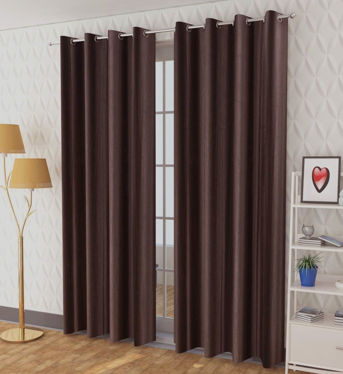 fabrilia 274 cm (9 ft) Long Door Polyester Room Darkening Curtain (Pack Of 2)-picture-20