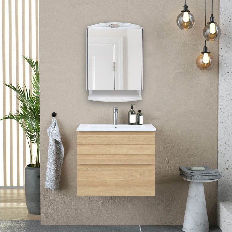 Saffire White Multi-Storage Shelves With Bathroom Mirror-image-24
