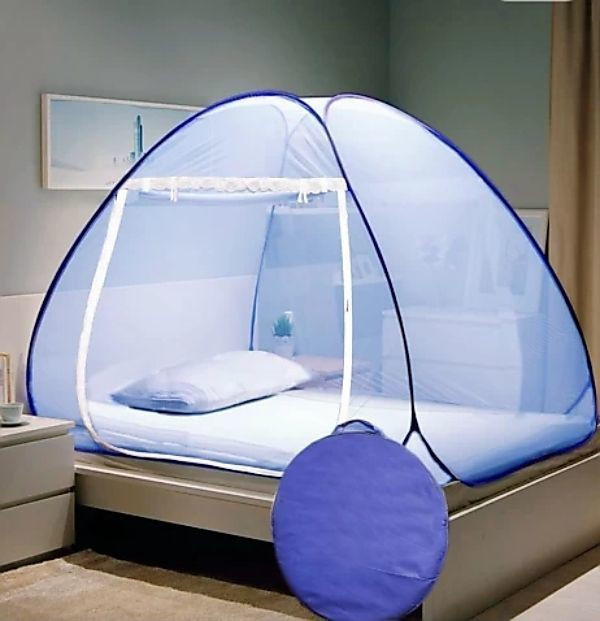 ads enterprises Polyester Adults Washable Foldable for King Size Bed - (200*200*145 CM) Mosquito Net image 1