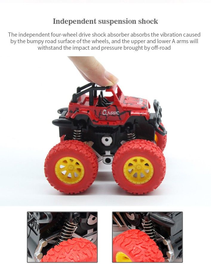 blue seed Stunt car Friction Powered Cars Push go Truck Sports Mini monster truck toy&game-picture-14