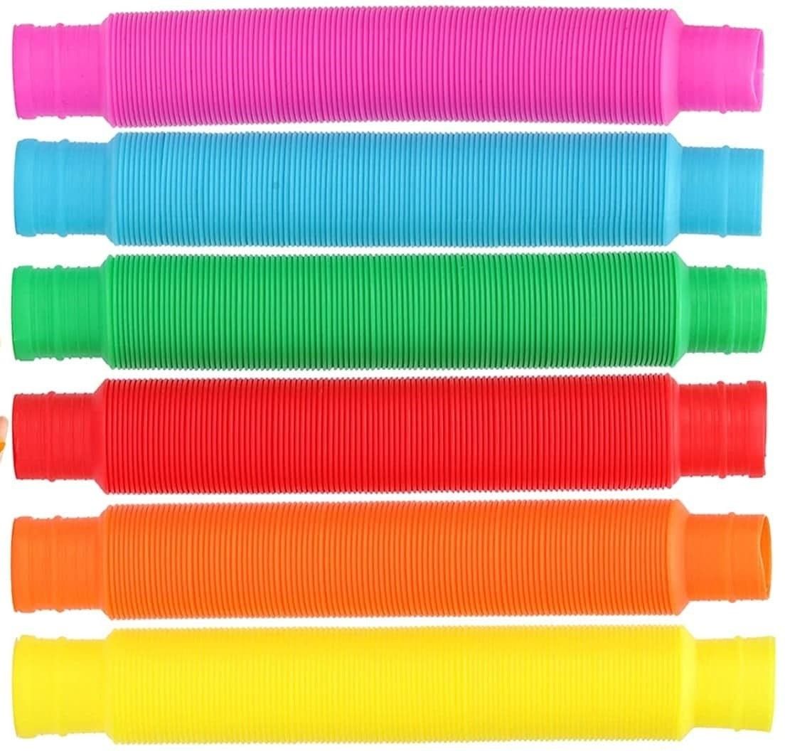 Pack Of 6 Pop Tubes Toy For Children Sensory Fidget Sensory Toys for Kids