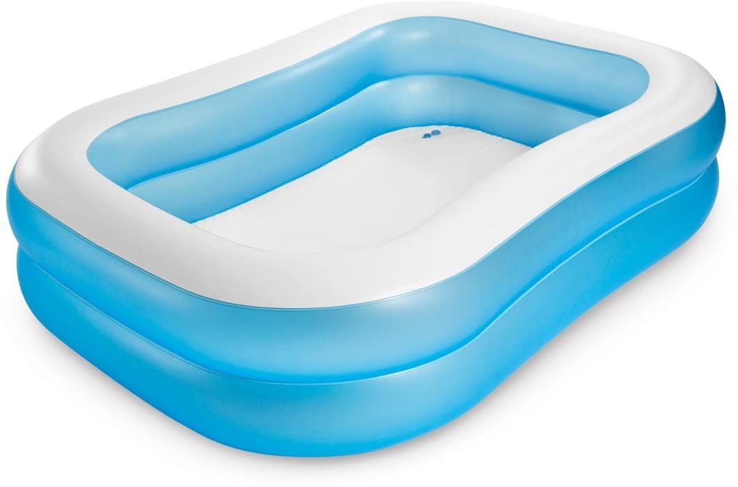tiny tales Intex 57180 Rectangular Swimming Pool, White Blue With Free Pump Inflatable Swimming Pool-picture-10