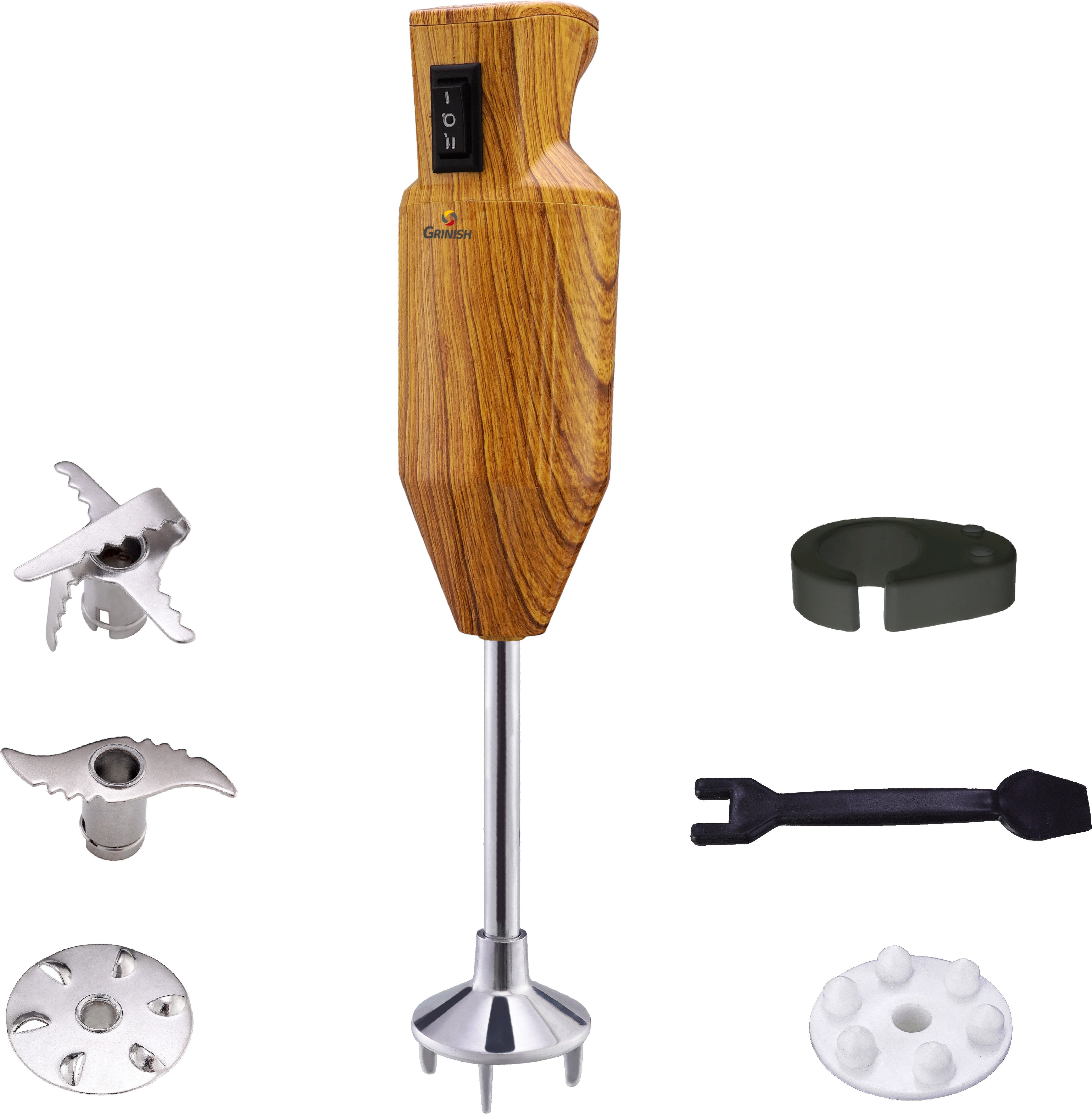 grinish 350 W WOODEN DARK Hand Blender-picture-35
