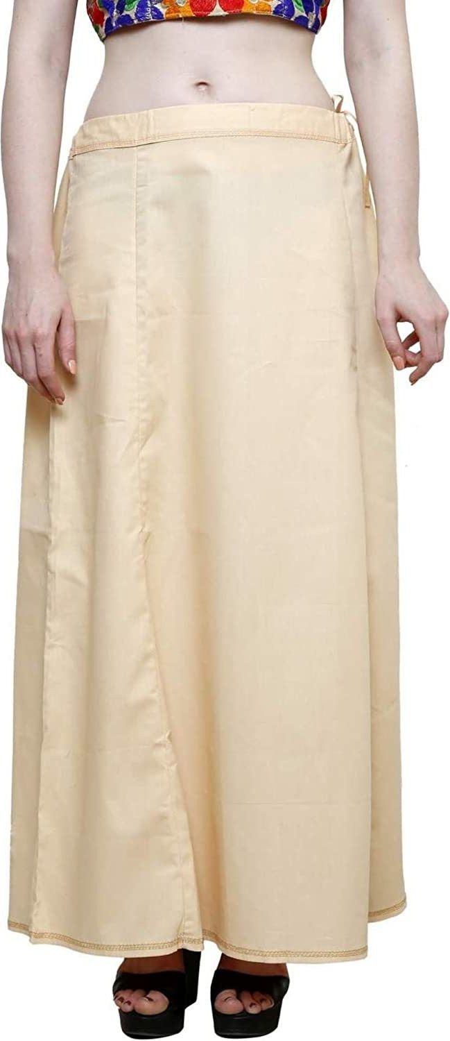 Radhey Rani Store Women's Cotton Inskirt Saree Petticoats Free Size(Light Beige) Pure Cotton Petticoat-picture-15