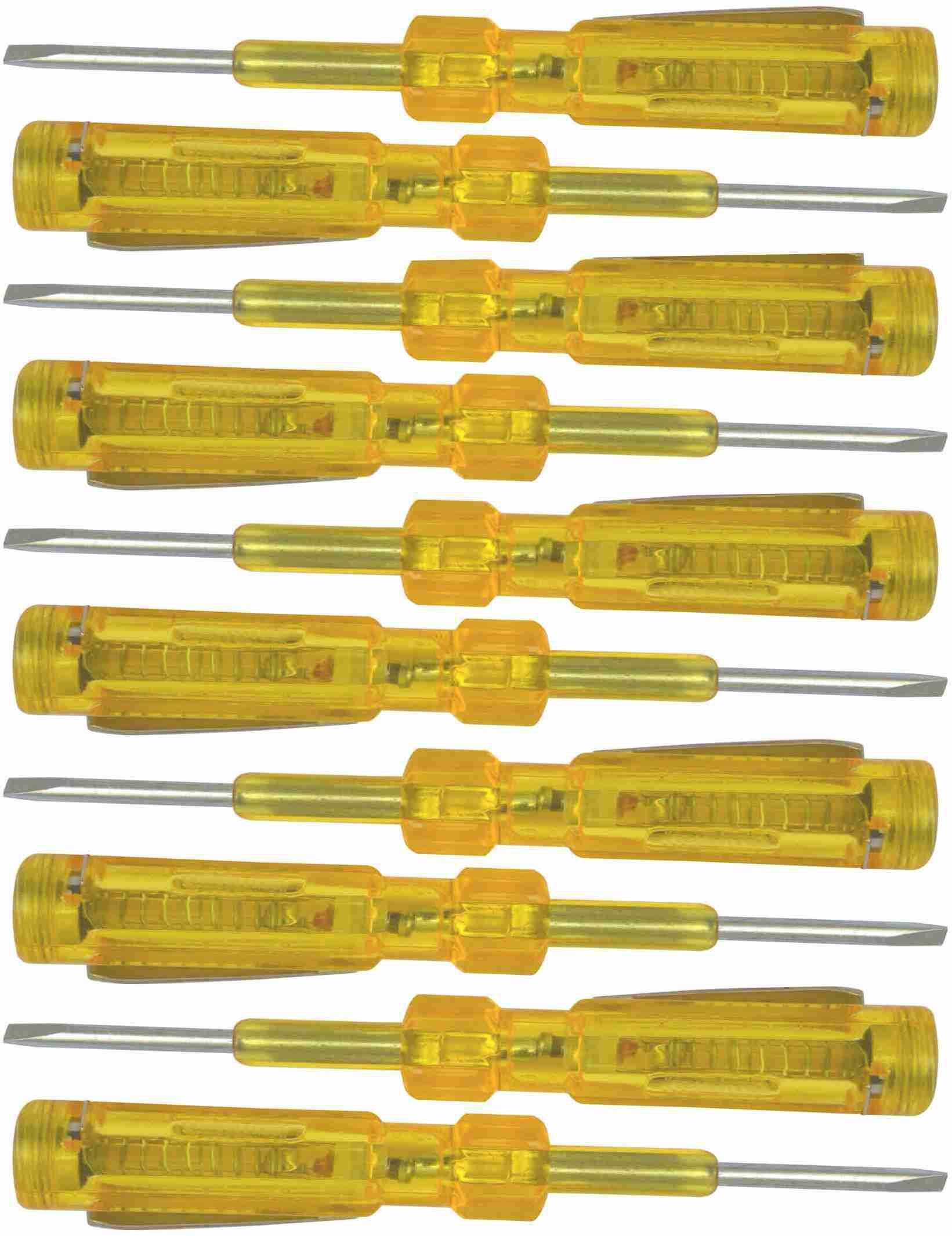 mechtools Analog Voltage Tester , Pack of 10Pcs Tester Use For Electricians Analog Voltage Tester image 1