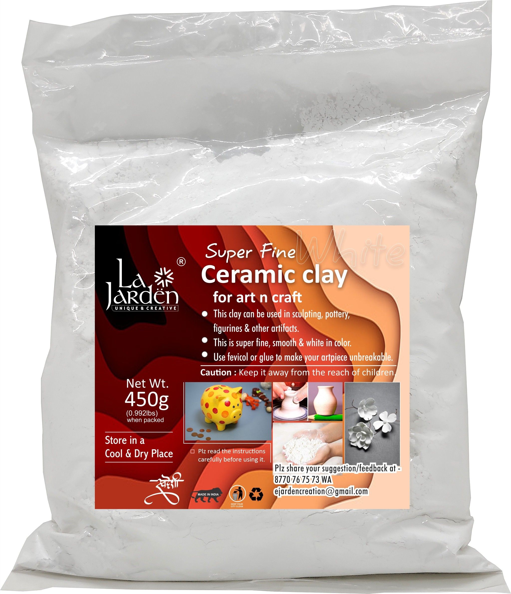 Ceramic Clay for Modelling Sculptures 450 grams