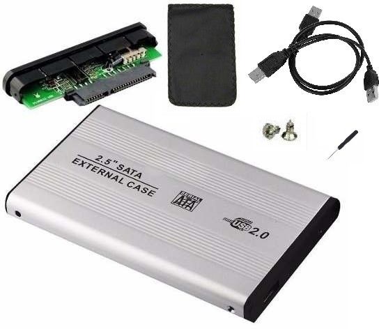 AlexVyan Silver 2.5 Inch USB 2.0 External SATA Hard Drive Case for Laptop Hard Disks 2.5 inch LAPTOP CASING-image-28