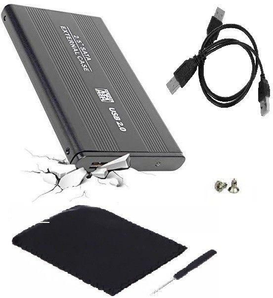 AlexVyan Black 2.5 Inch USB 2.0 External SATA Hard Drive Case for Laptop Hard Disks 2.5 inch LAPTOP CASING-image-41