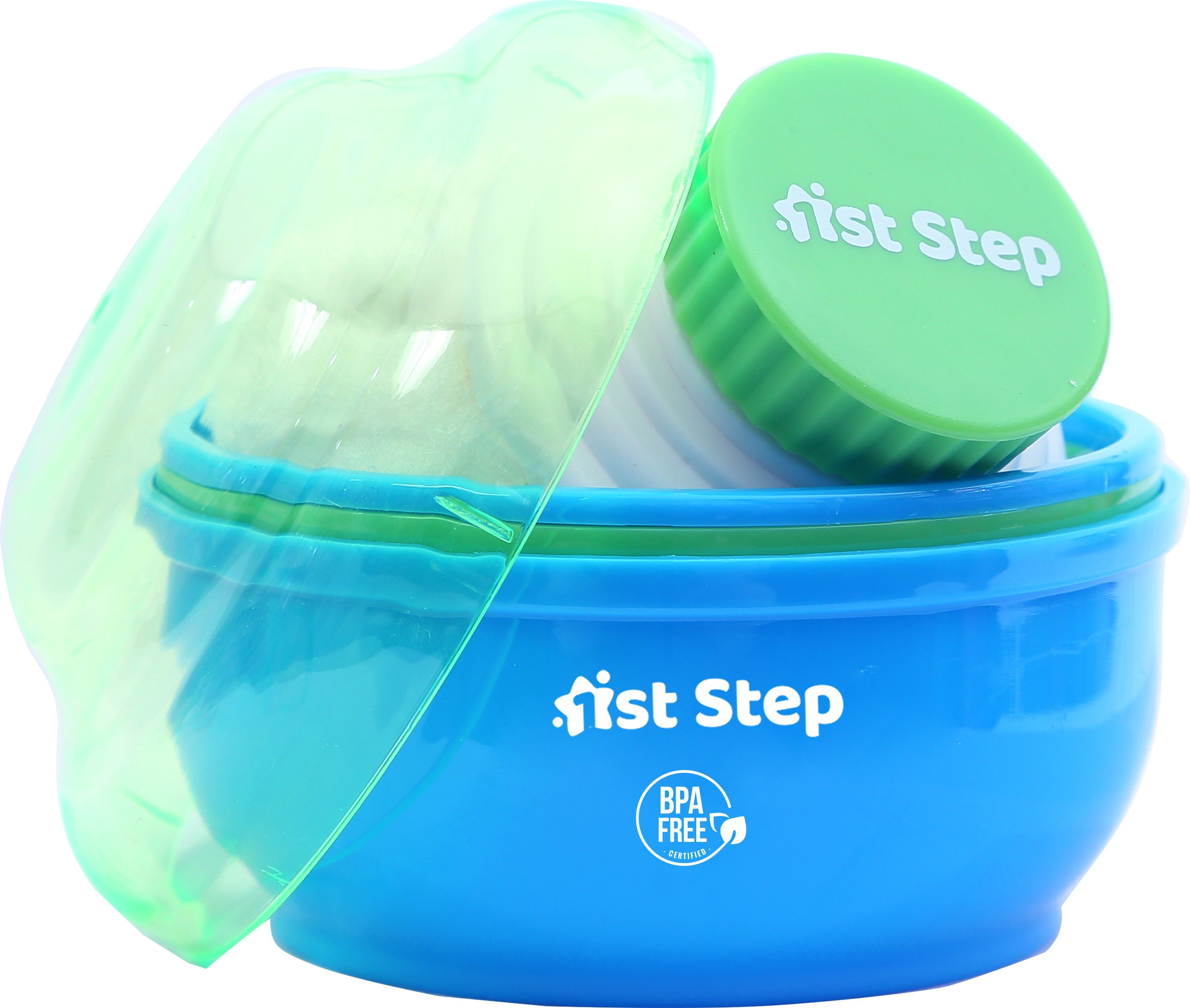 Powder Box With Refillable Powder Puff- Blue-image-20