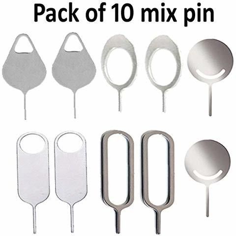 BUMTECH 10 Sim Card Tray Pin Eject Removal Tool Needle Opener Ejector Sim Adapter