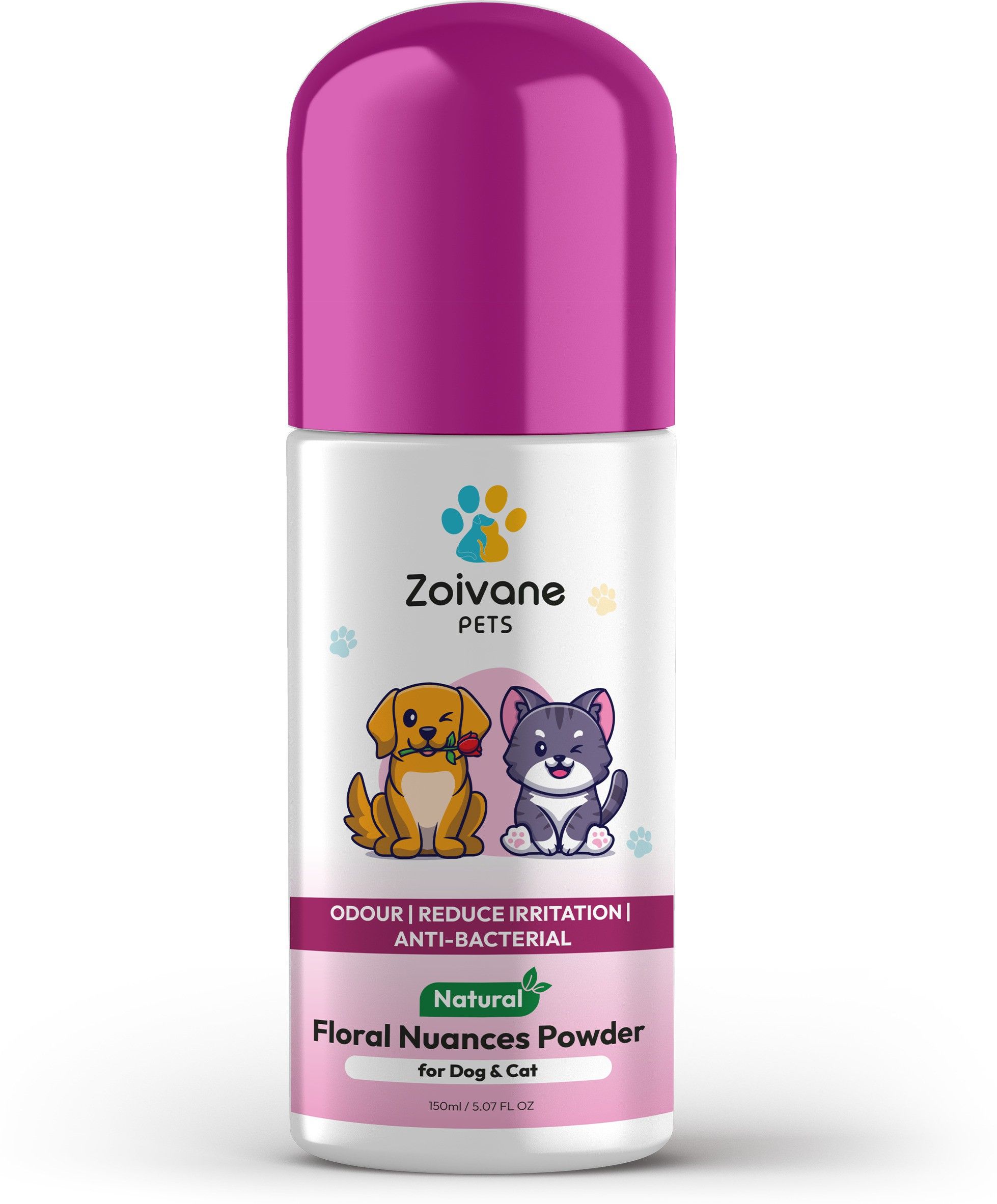 Zoivane Dog & Cat Deodorant Powder 150 ml Pet Coat Cleanser-picture-36