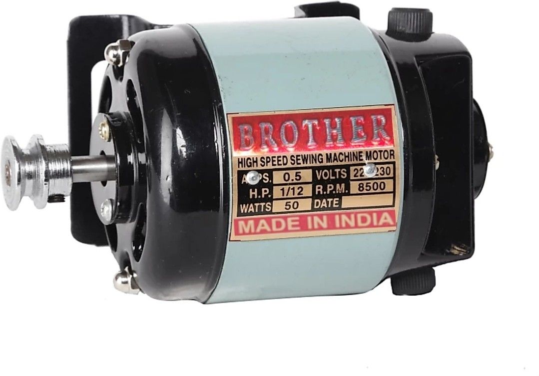 brothers SEWING MACHINE MOTOR CAST IRON BODY WITH SPEED CONTROLLER VERY LONG WIRE OF REGULATOR VERY HAPPY PARTS H.P 1/12 LONG LIFE IN BOX TWO CARBON ONE BELT, L SET AND ALL FITTING PARTS Sewing Kit-picture-14